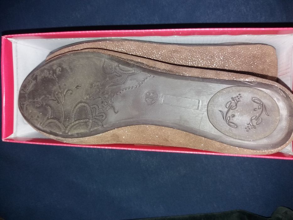 Балетки туфли Plato Intertop с блестками 38 размер