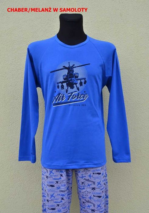 Piżama męska dł.rękaw krata roz. XL