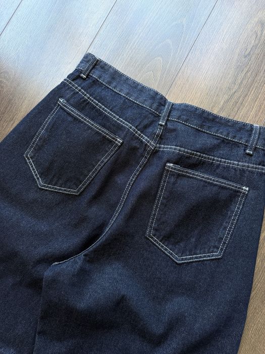 Широкі Шорти Джинсові Raw Denim Baggy Темні Jaded London Сині Skater Y2K SK8 Wide ERD Type Flared Фларед Довгі Модні Молодіжні Racer