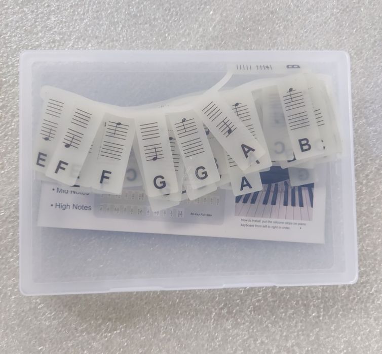 Silikonowe naklejki na pianino do nauki gry