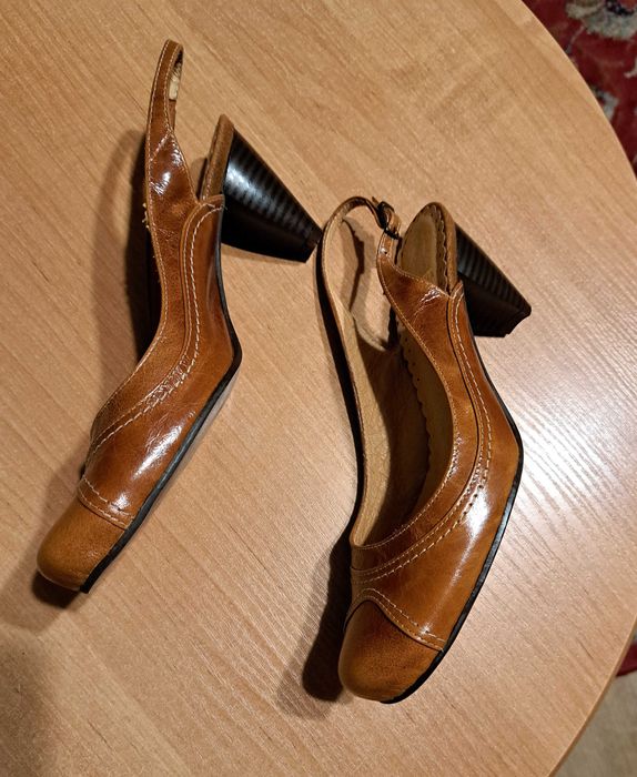 NOWE skóra, czółenka, jasny brąz, ATUT,  rozmiar 37