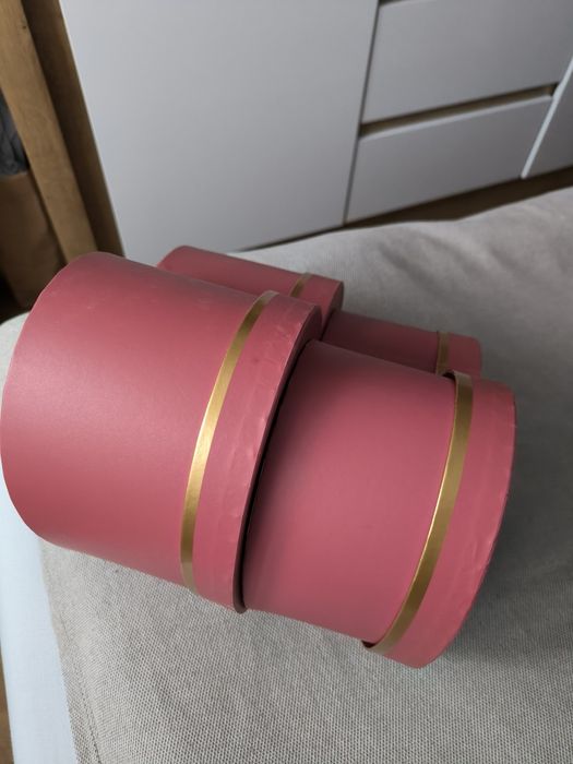 Box flower box pudełko prezentowe serce czerwone z okienkiem 2szt