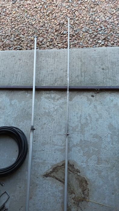 Antena bazowa cb stacjonarna jedna druga fali z kablem grubym 19m