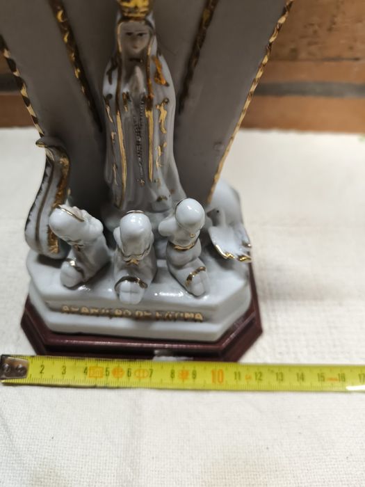 Estatueta Antiga Aparição de Fátima Porcelana