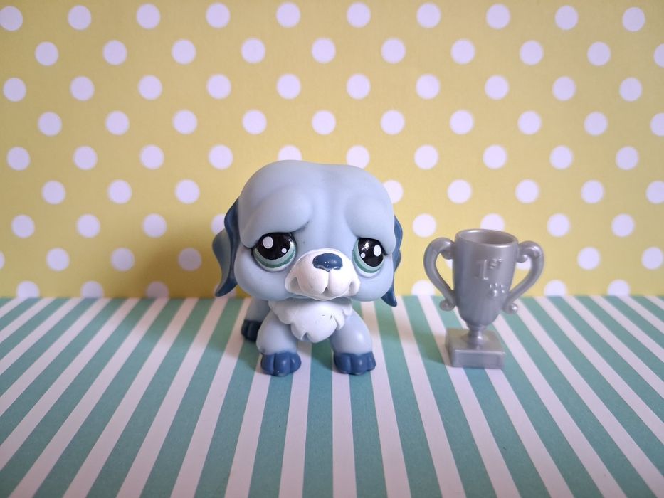 Littlest Pet Shop LPS unikatowy pies Bernardyn #1087