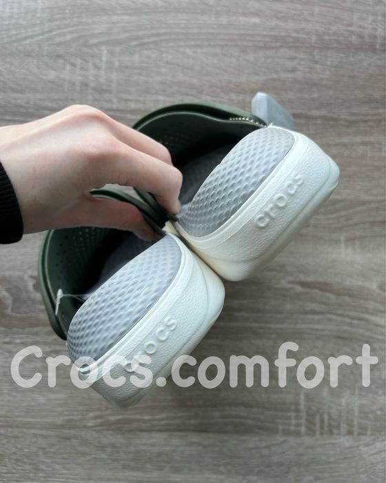 Крокси LiteRide Crocs army green хакі унісекс