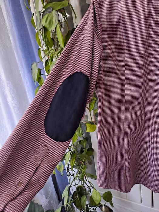 Męska koszula w czerwoną kratkę pepitkę Slim Fit M Reserved