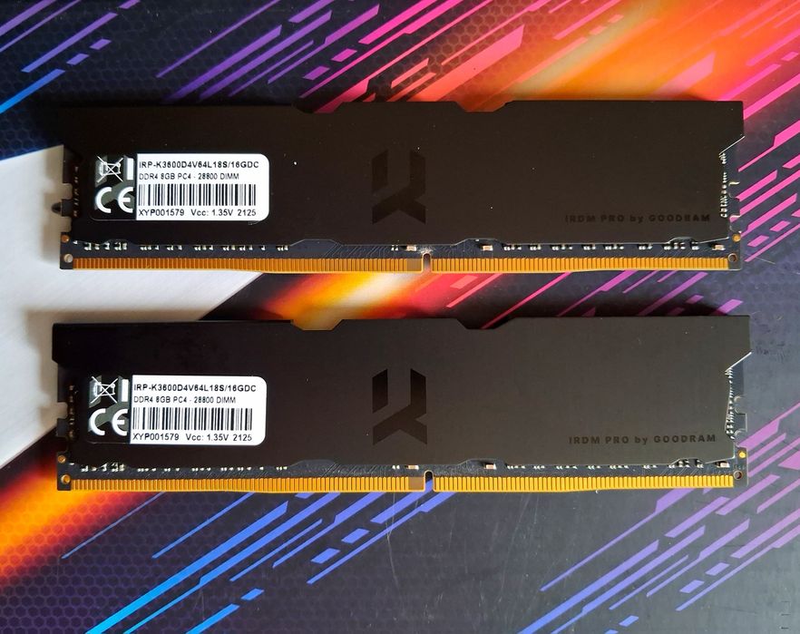 DDR4 16gb 3600mhz IRDM PRO Deep Black Goodram (2x8gb) оперативная память ОЗУ  RAM