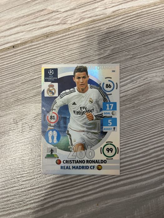 Cristiano Ronaldo karty pilkarskie uefa champions leauge 2014/2012