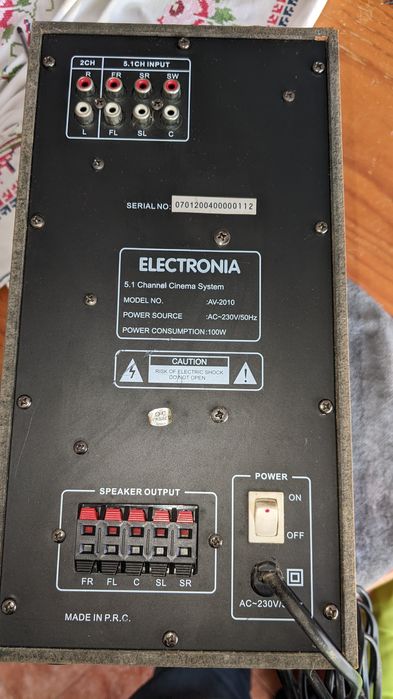 Colunas de som home cinema 5.1 ch