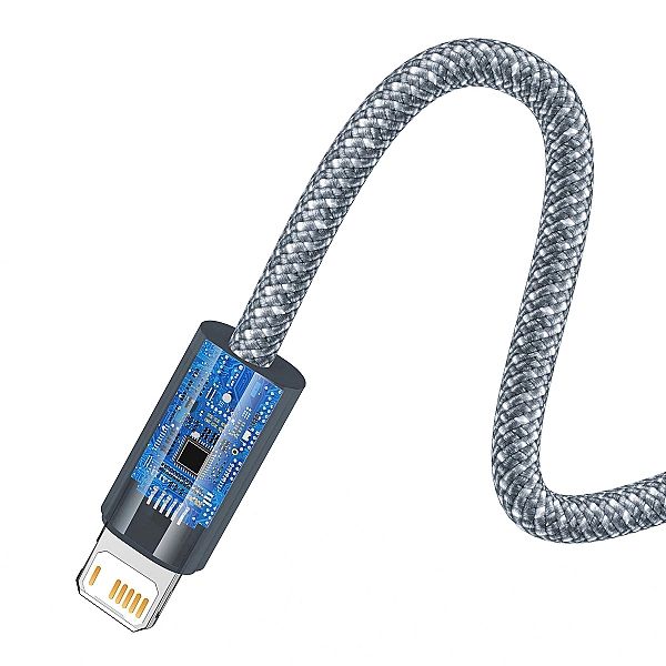 Baseus kabel do iPhone USB - Lightning 2m, 2,4A szary (CALD)