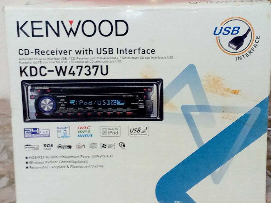 Автомагнітола Kenwood KDC-W4737U USB/CD, нова