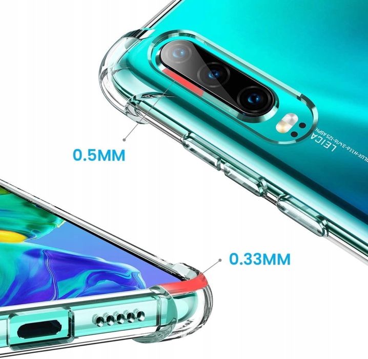 Etui Wstrząsoodporne Ainope Clear do Huawei P30