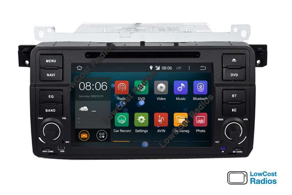 Rádio BMW E46 - IMITAR ORIGINAL • Android 15 • 2DIN Wifi GPS Serie 3