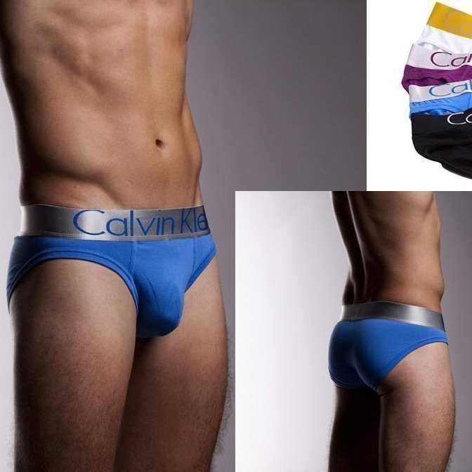Чоловічі бріфи Келвін Кляйн Steel. Мужские трусы плавки белье слипы