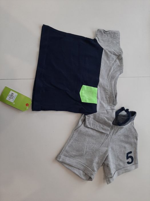 Zestaw spodenki koszulka 9/12 80 cm Primark