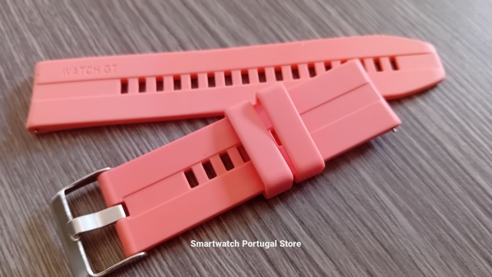 Bracelete 22mm em silicone, WATCH GT (Nova) Rosa