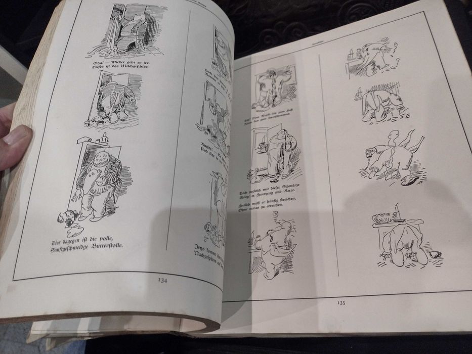 Álbum Wilhelm Busch 1924 Tesouro humorístico com 1500 desenhos/fotos
