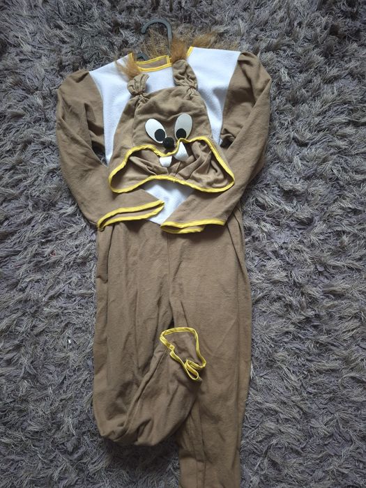 Strój wiewiórki z czapką i puszystym ogonem  r.104