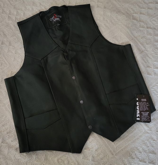 Оригінал!!Байкерський жилет  натуральна шкіра.Coast 2 Coast Outfitters,ОРИГІНАЛ