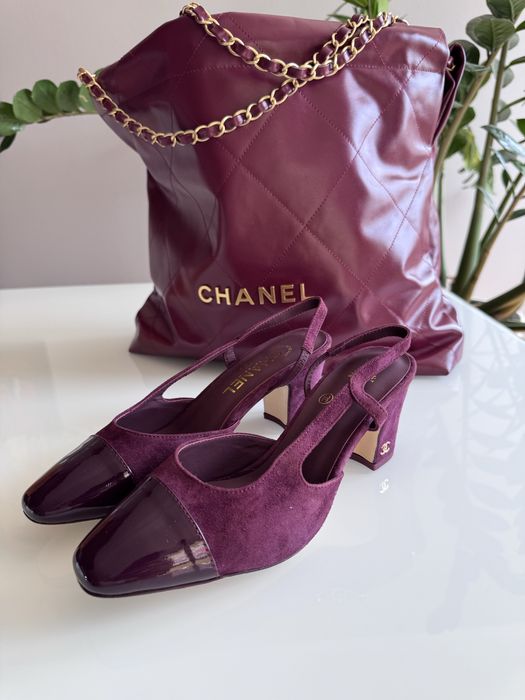 Przepiekna burgundowa torebka Chanel 22 hobo