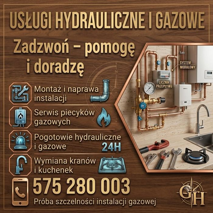 Gazownik ,hydraulik, awarie woda, gaz,udrażnianie kanalizacji