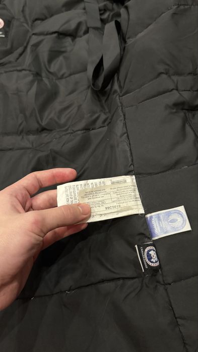 Чёрная длинная куртка пальто пуховик парка canada goose канада гус s