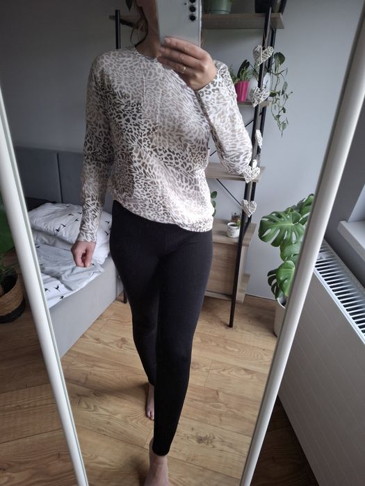 Rozmiar S, M&S bawełniana bluzka panterka, koszulka