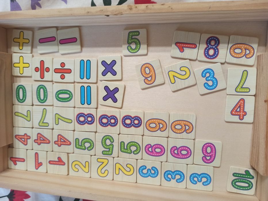 Деревянный набор для обучения математика 2 в 1