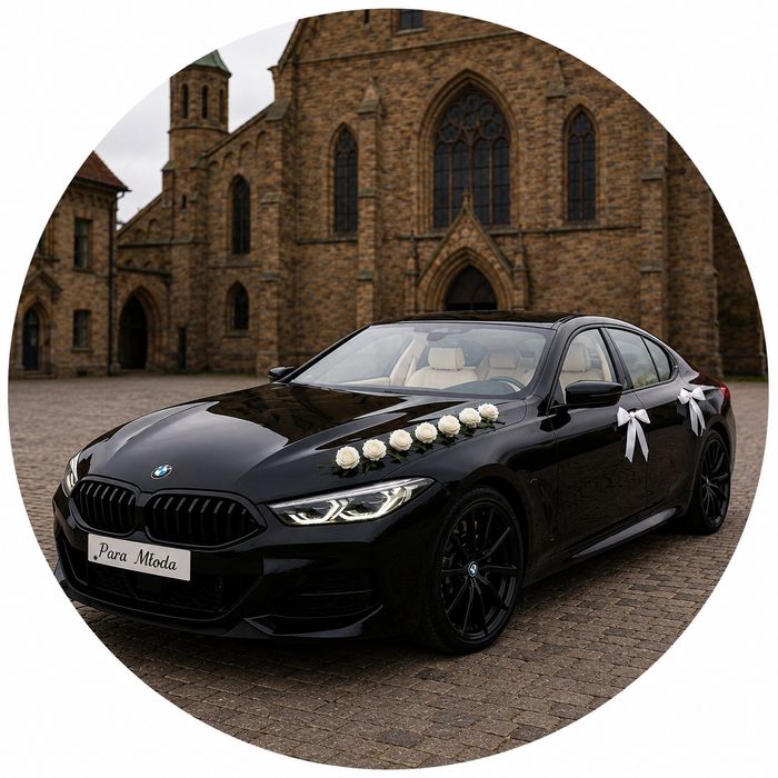 BMW 840i do ślubu-elegancja,luksus Białe skóry!Kierowca