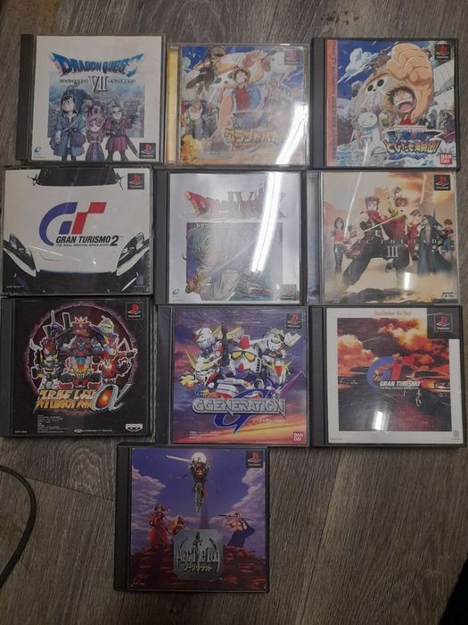 Playstation 1 ps1 psx FAT scph-3500 box pad memory card ideał best plus 10 gier