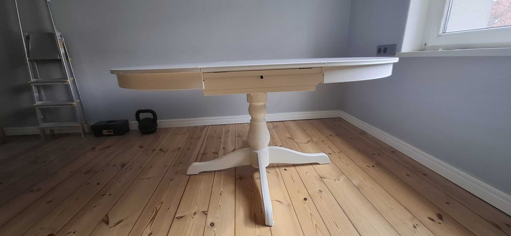 Stół okrągły rozkładany biały IKEA