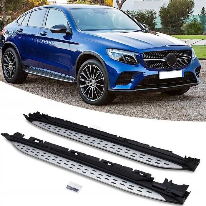 Пороги підніжки Mercedes-Benz GLC Coupe C253 2015-2021 подножки