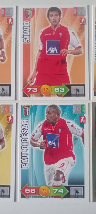 6 cartas Adrenalyn 2010-11 Braga