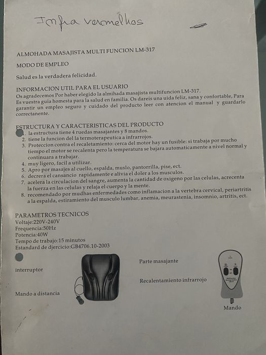 ALMOFADA Massajadora Multifunçoēs428056453243873283