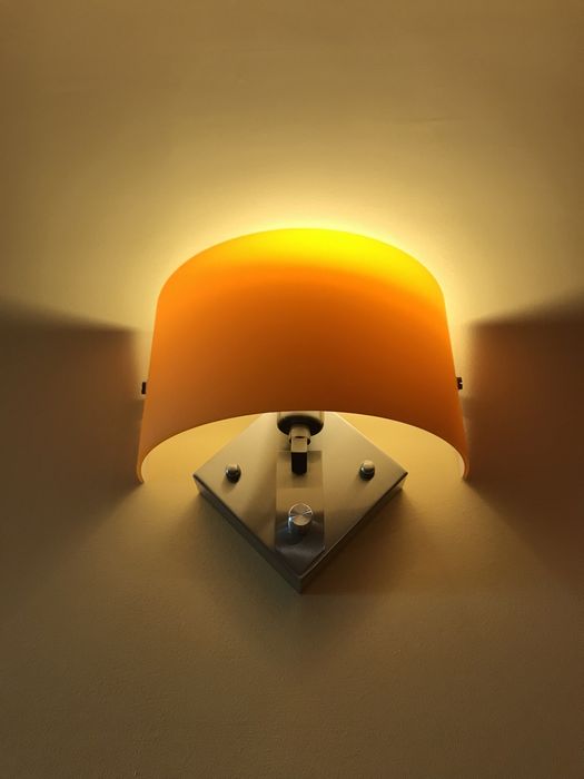 Cadeeiro de parede vidro fosco e aço inoxidavel regulador luz