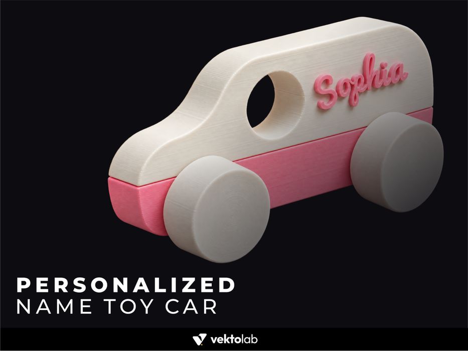Auto infantil com nome personalizável