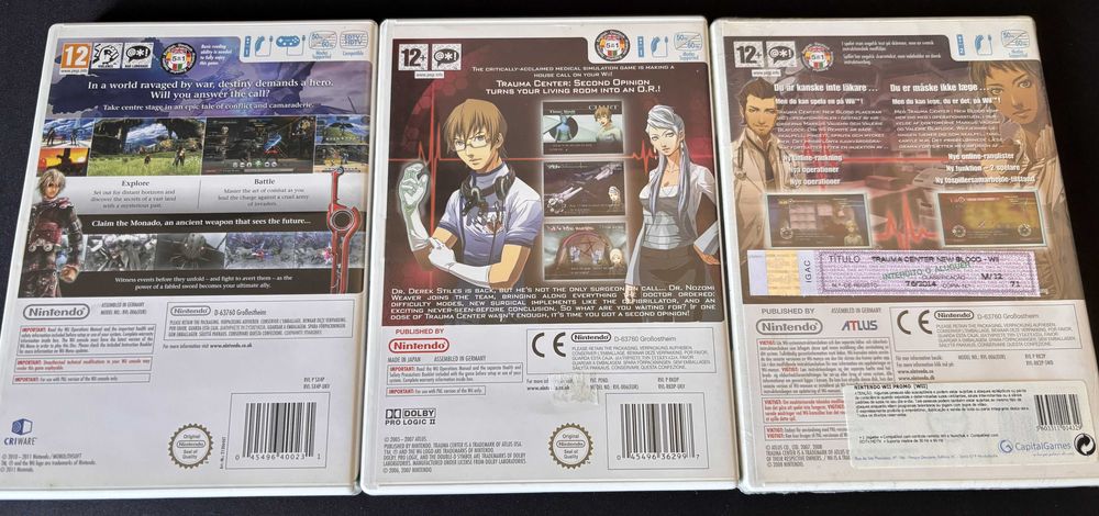 Xenoblade Chronicles + jogos Trauma Center (Wii)