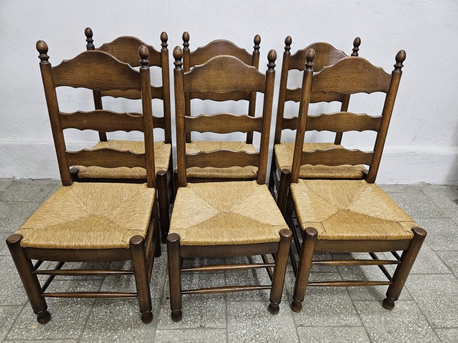 Ładne solidne krzesła stylowe komplet 6 szt