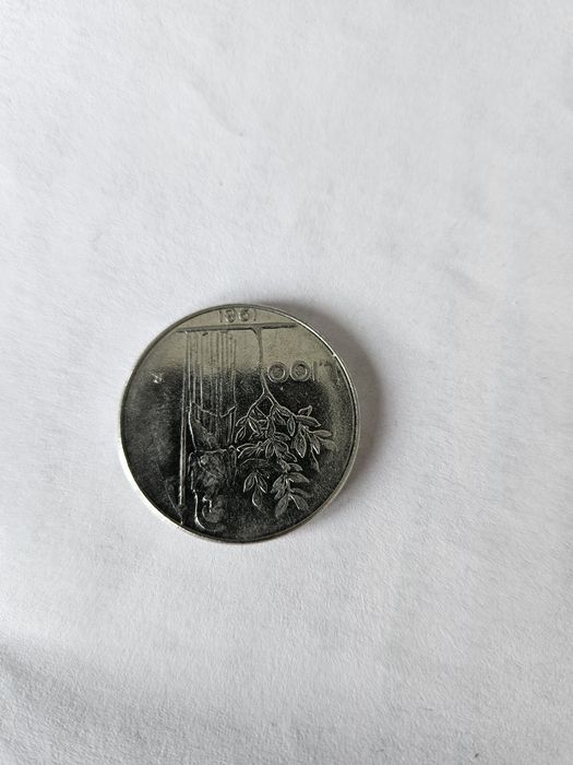 Moneta 100 lirów z 1981 roku