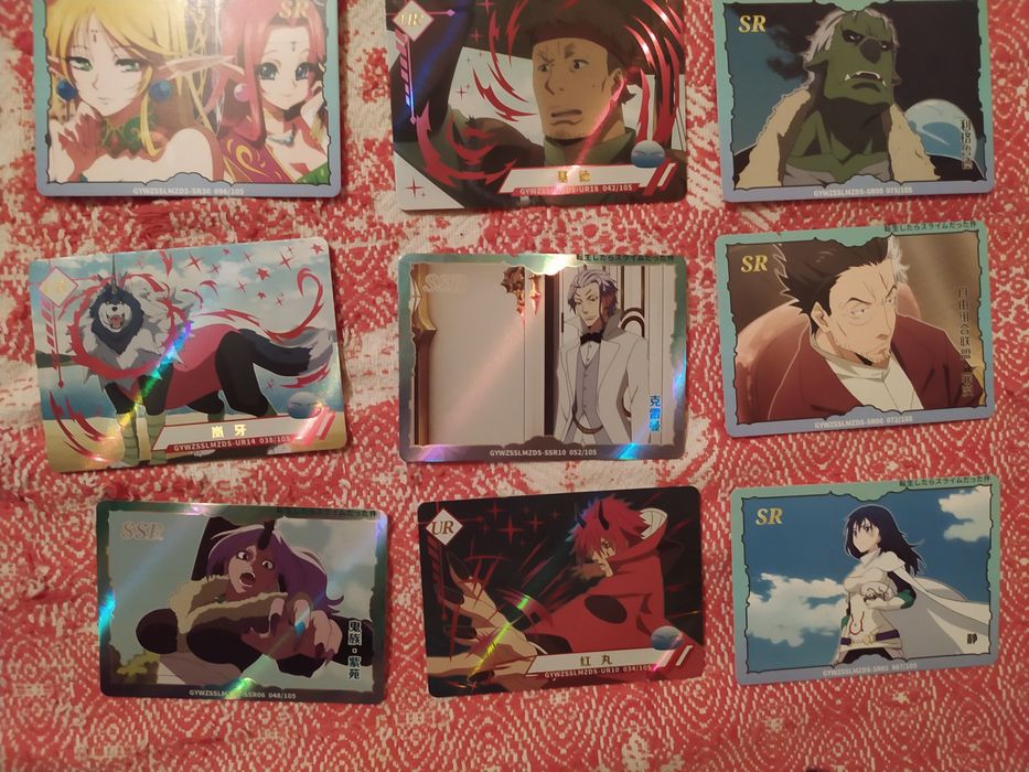 Колекционные карточки "о моём перерождении в слизь"