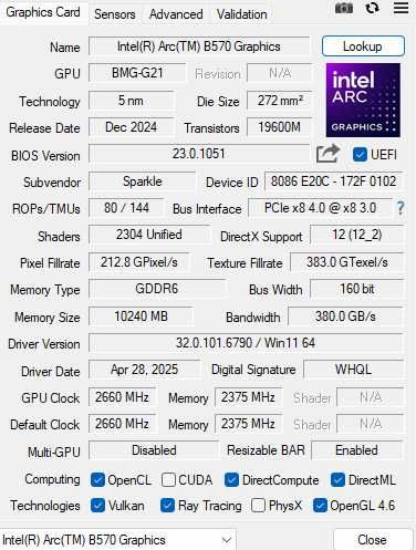 Игровой ПК Ryzen 5 3600 | 16GB | Intel Arc B570 (10GB) | SSD 512 GB |