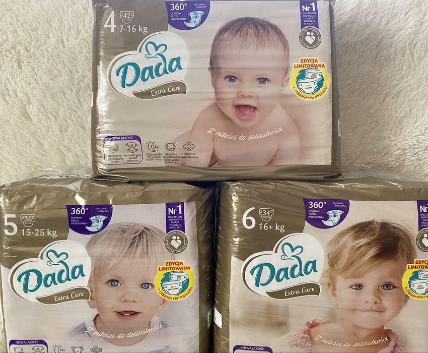 Памперси DADA Extra Care 3 4 5 6, jumbobag 4,5