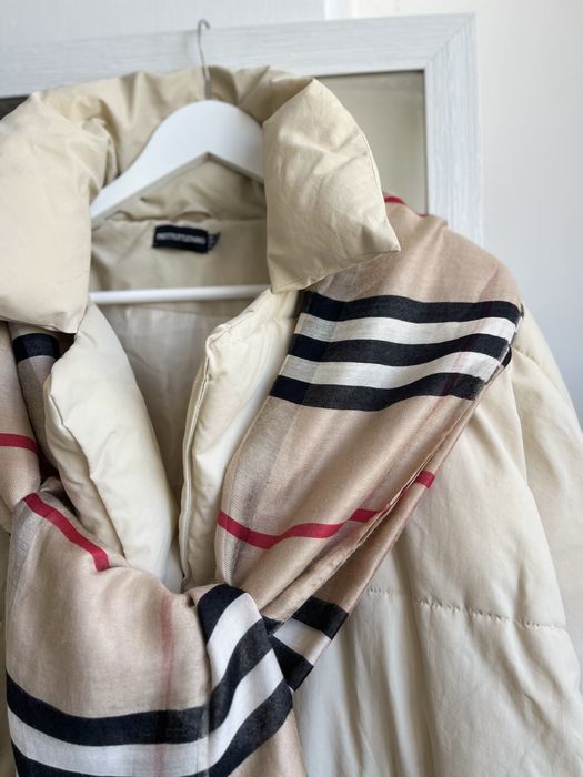 Куртка пуфер жіноча світло бежевого кольору розмір XL