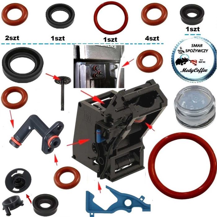 Uszczelki do ekspresu Siemens EQ 5, 6, 7, 8 Bosch VeroBar