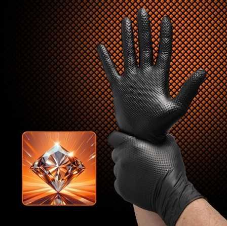 Rękawice Rękawiczki Nitrylowe B.MOCNE ROBOCZE VELO STRONG GRIP L 50szt