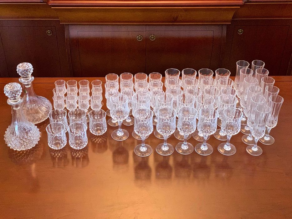 Serviço de Copos e Garrafas Cristal d'Arques