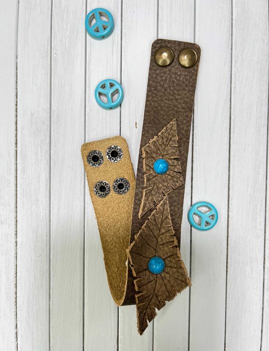 Bransoletka Skórzana unisex w stylu boho HANDMADE