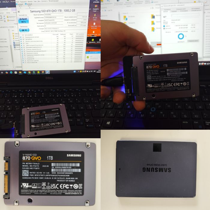 SSD Samsung 1 t  Intenso 256 GB kigston 120 GB 100 % життя накопичувач