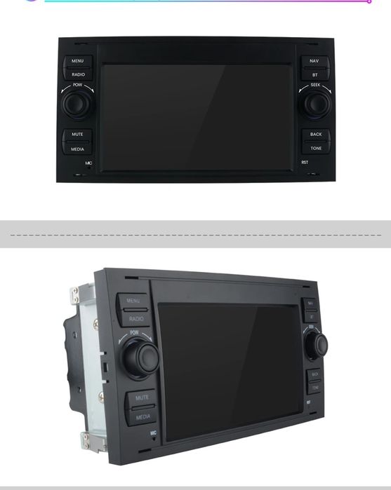 Rádio 2din 7" 2/32GB Ford Transit Focus Fusion Galaxy Carplay GPS NOVO